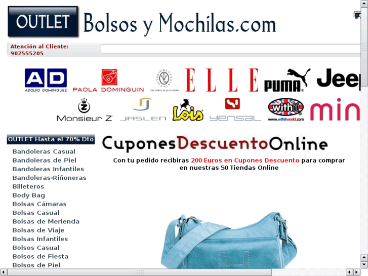 www.outletbolsosymochilas.es