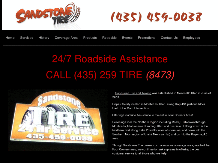 www.sandstonetireandtowing.com