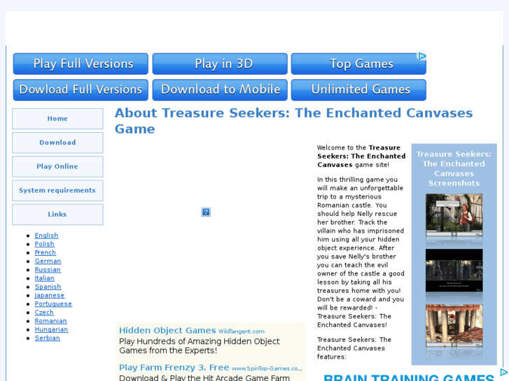 www.treasureseekerstheenchantedcanvasesonlinegame.com