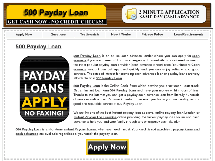 www.500paydayloan.net