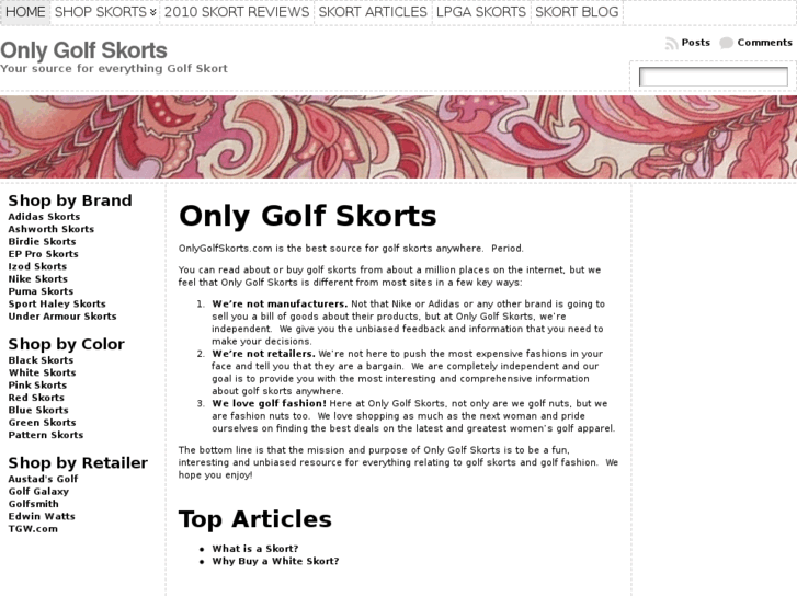 www.onlygolfskorts.com