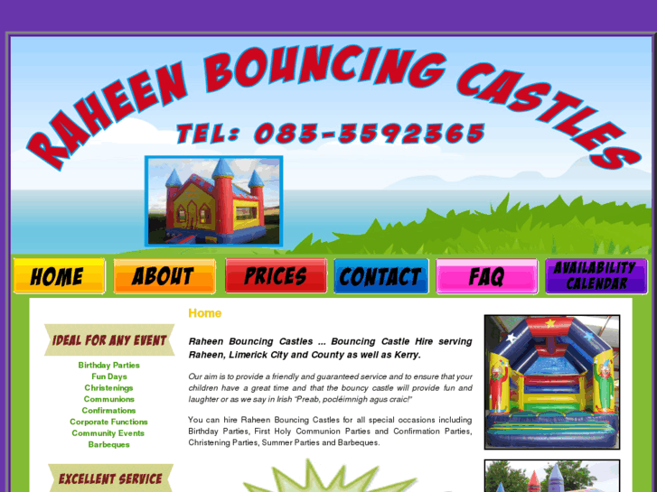 www.raheenbouncingcastles.com