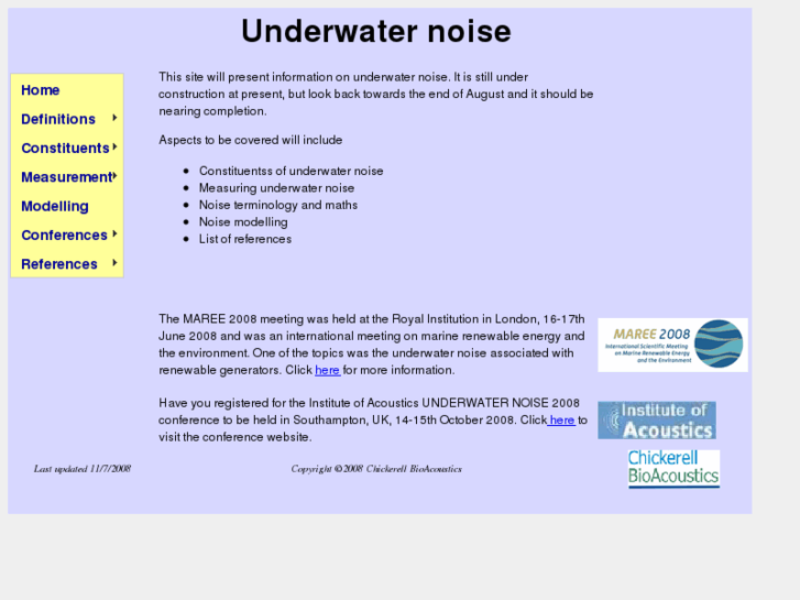 www.underwaternoise.info