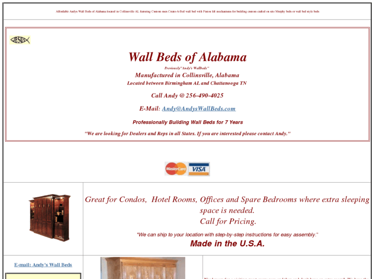 www.andyswallbeds.com