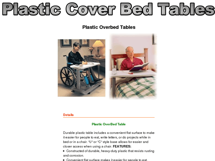 www.plasticoverbedtables.com