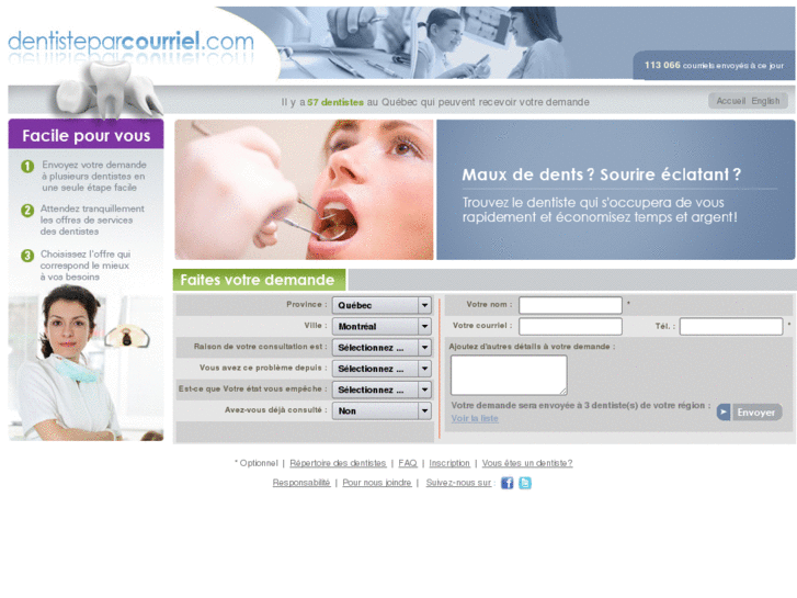 www.dentisteparcourriel.com