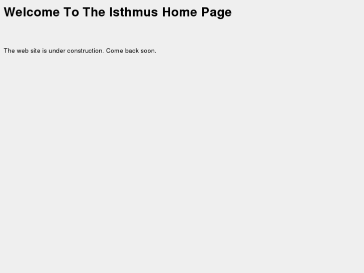 www.isthmus.biz