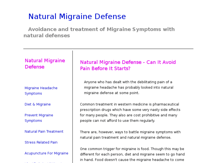 www.naturalmigrainedefense.com