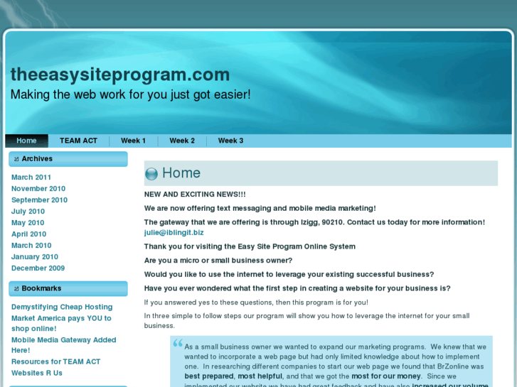 www.theeasysiteprogram.com