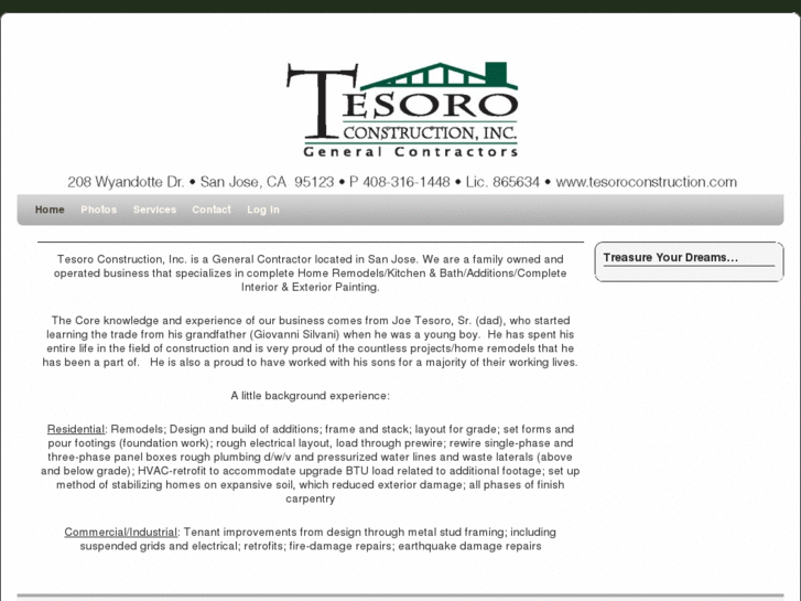 www.tesoroconstruction.com