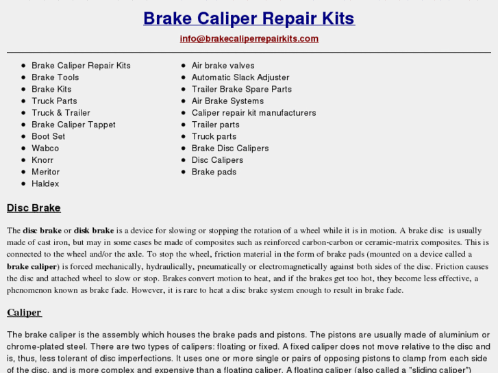 www.brakecaliperrepairkits.com