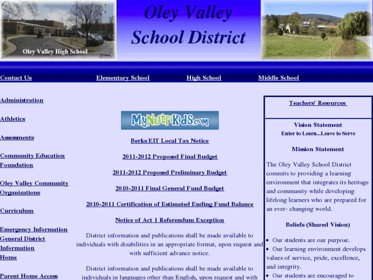www.oleyvalleysd.org
