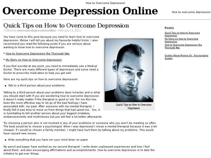 www.overcomedepressiononline.com