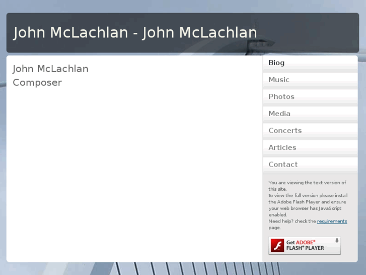 www.johnmclachlan.info