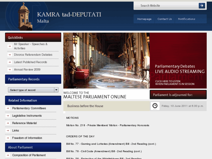 www.parliament.gov.mt