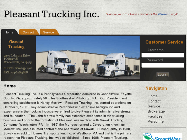 www.pleasanttrucking.com