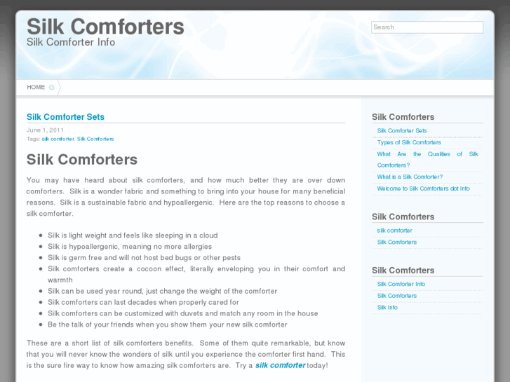 www.silkcomforters.info