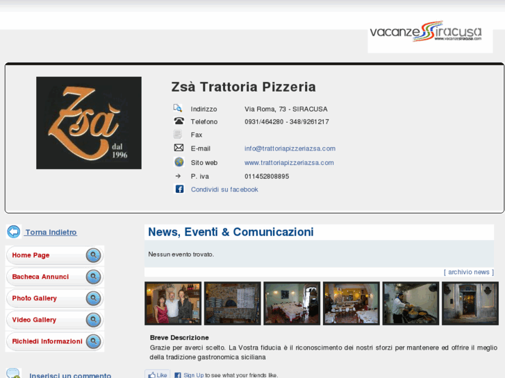 www.trattoriapizzeriazsa.com