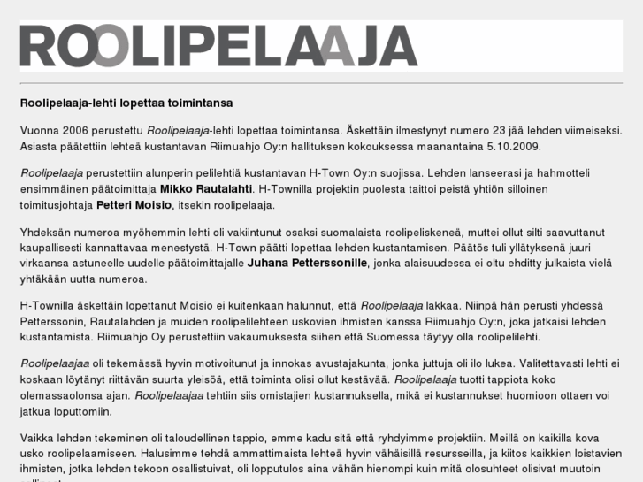 www.roolipelaaja.fi