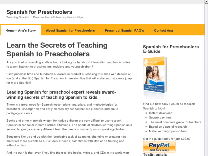 www.spanish-for-preschoolers.com