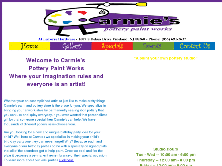 www.carmiespotterypaintworks.com