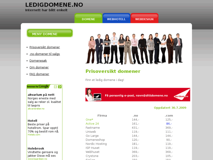 www.ledigdomene.no