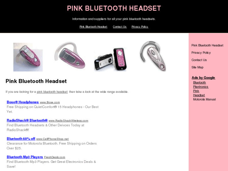 www.pinkbluetoothheadset.org