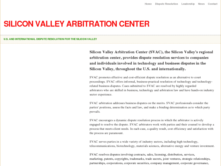 www.siliconvalleyarbitration.org