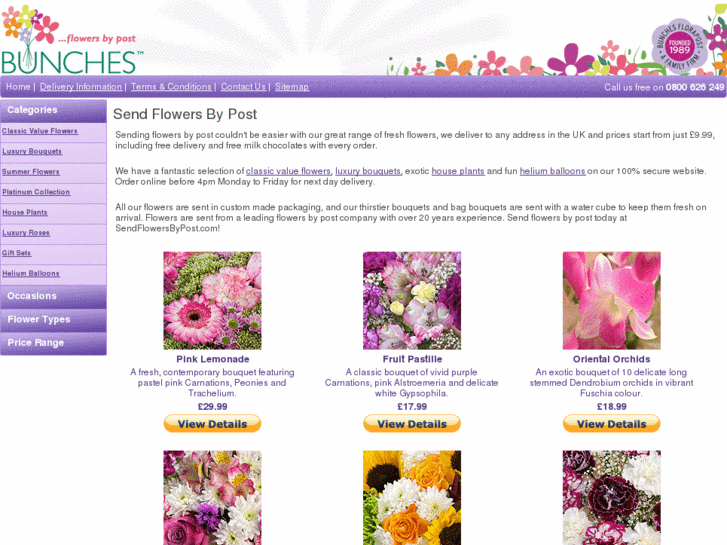 www.sendflowersbypost.com