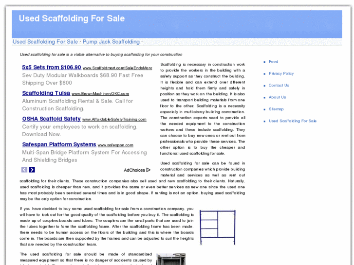 www.usedscaffoldingforsale.net