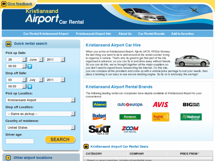 www.kristiansandairportcarhire.com