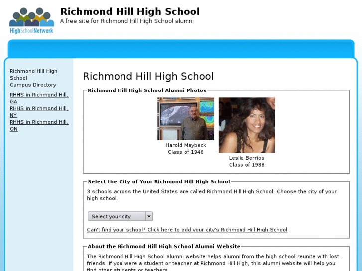 www.richmondhillhighschoolalumni.com