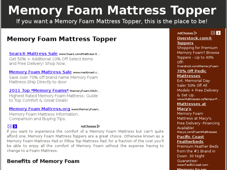 www.memoryfoam-mattresstopper.net