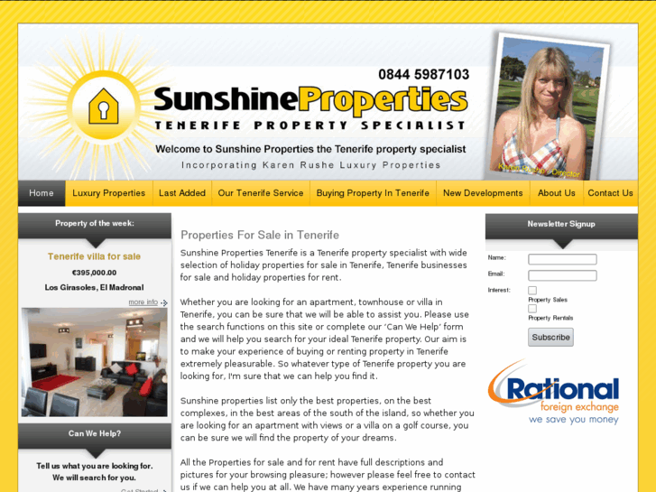 www.sunshine-rentals-tenerife.com