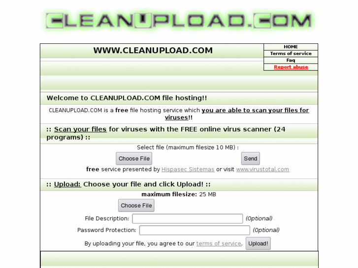 www.cleanupload.com