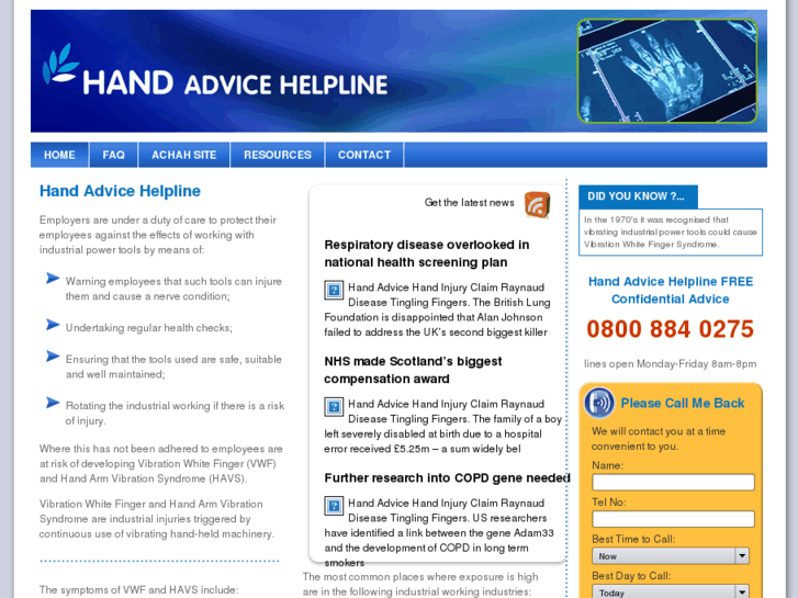 www.handadvicehelpline.co.uk