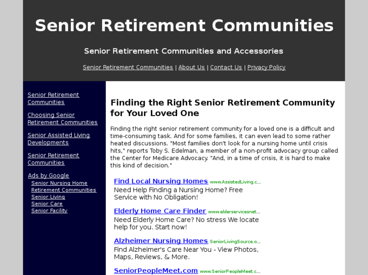 www.seniorretirementcommunities.net