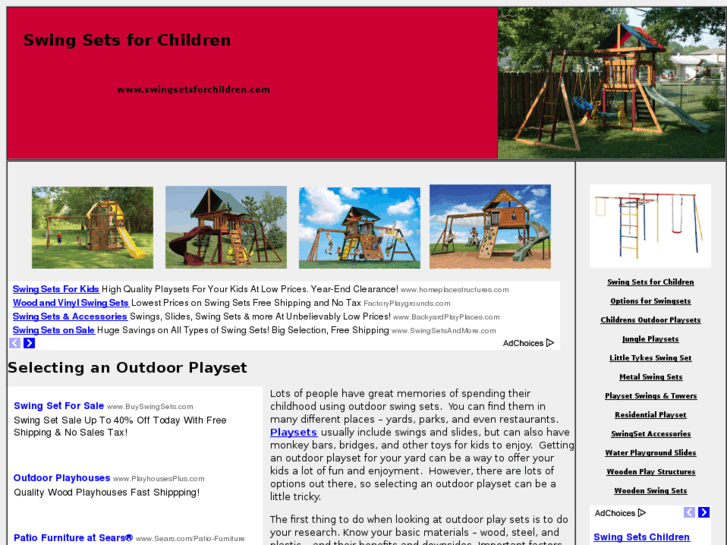 www.swingsetsforchildren.com