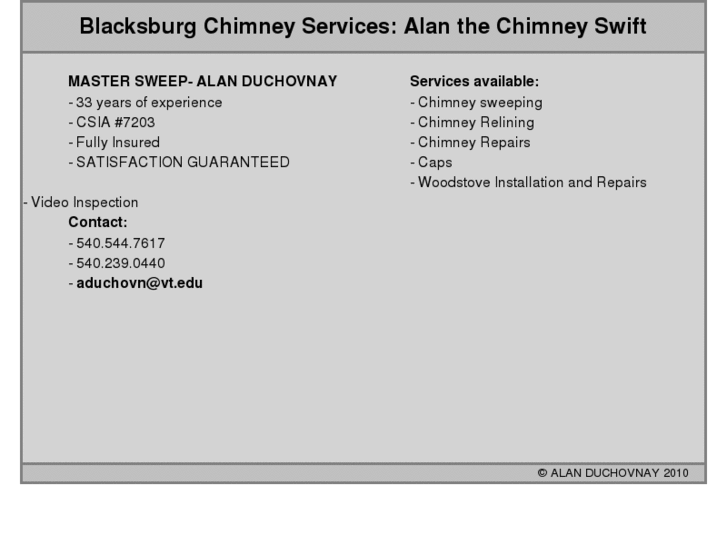 www.alanthechimneyswift.com