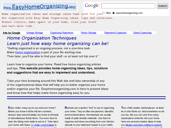 www.easyhomeorganizing.com