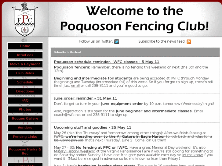 www.poquosonfencingclub.com