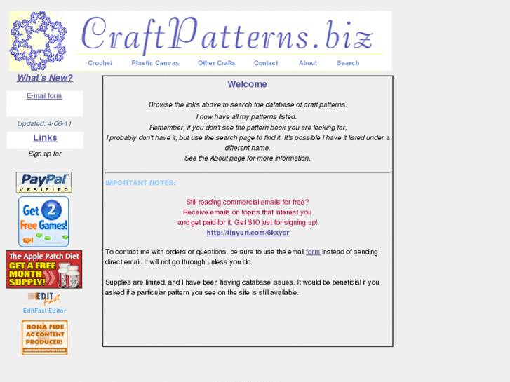 www.craftpatterns.biz