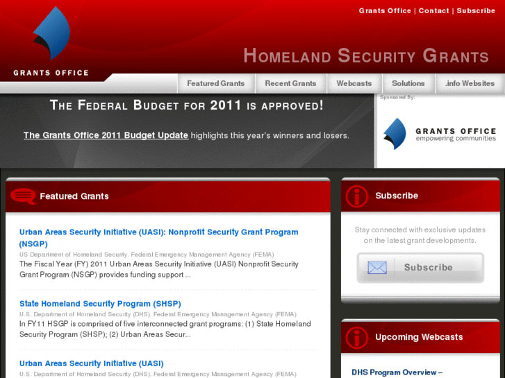 www.homelandsecuritygrants.info