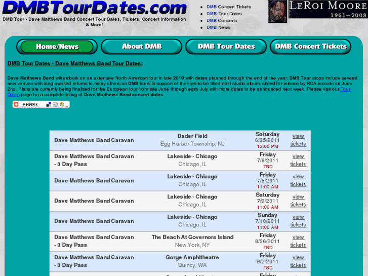 www.dmbtourdates.com