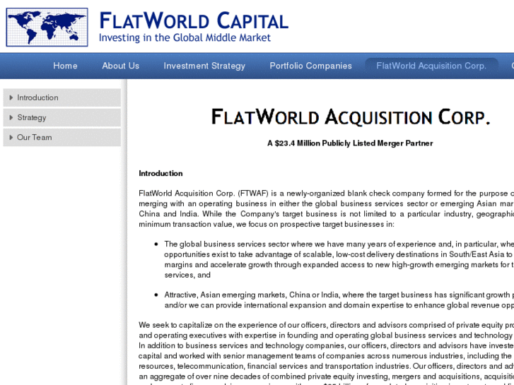 www.flatworldacq.com