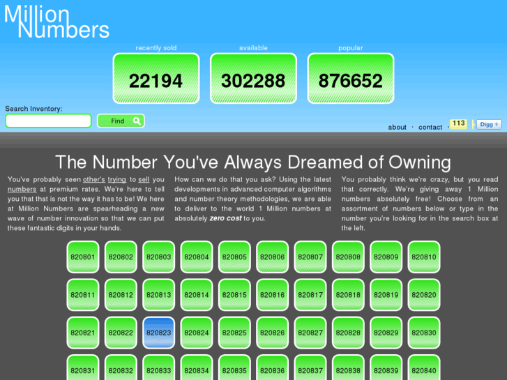 www.millionnumbers.com