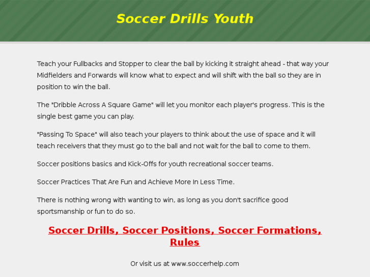 www.soccerdrillsyouth.net