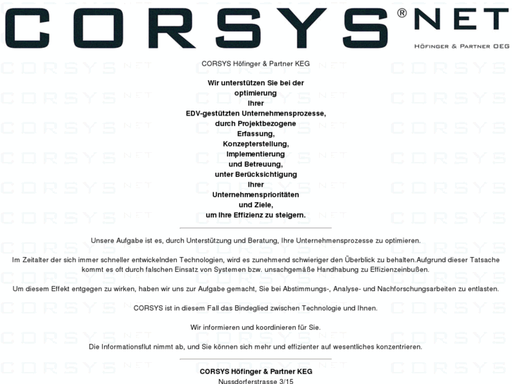 www.corsys.net