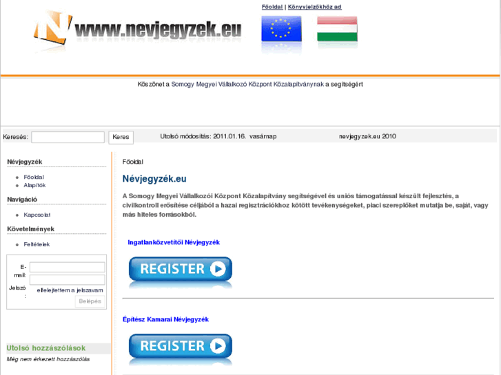 www.nevjegyzek.eu