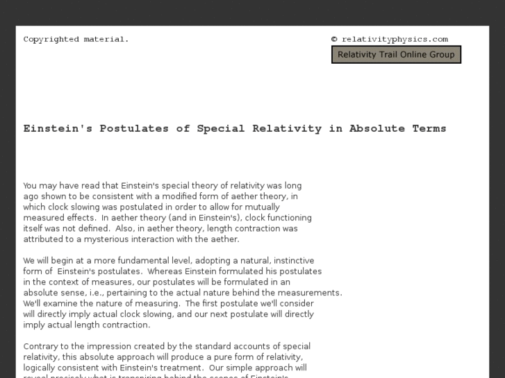 www.relativityphysics.com